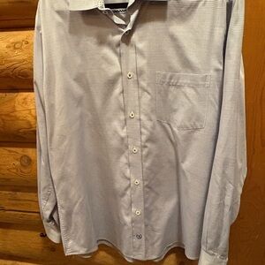 Bugatchi Sky Blue Checkered Dress Shirt